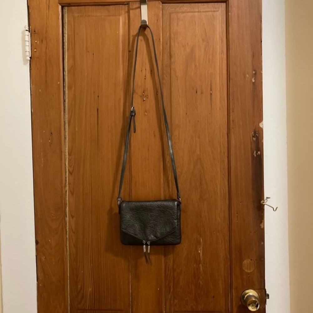 Anthropologie Charcoal Grey Crossbody Purse